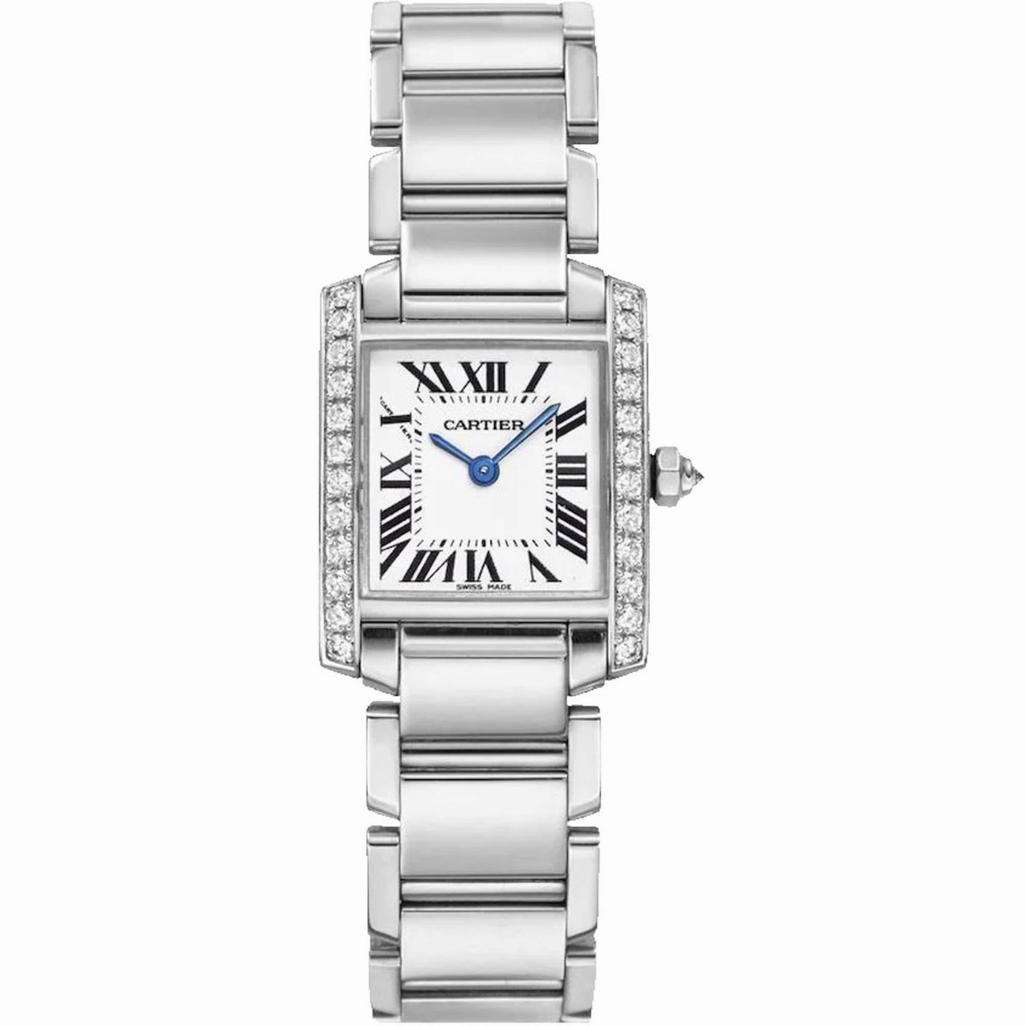 Cartier Women's Watch - Tank Francaise Quartz Silver Dial Steel Bracelet | WE1002S3
