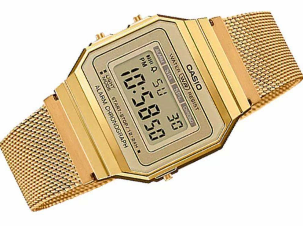 Casio A700WMG-9A Gold Stainless Mesh for Men and Women