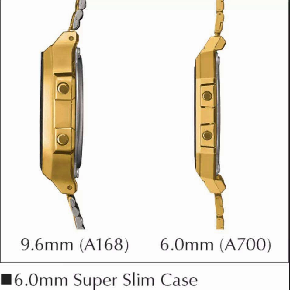 Casio A700WMG-9A Gold Stainless Mesh for Men and Women