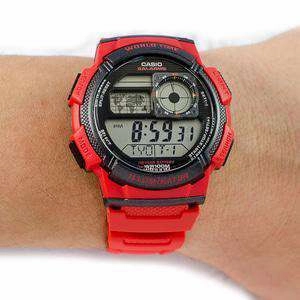 Casio AE-1000W-4A Red Resin Strap Watch for Men