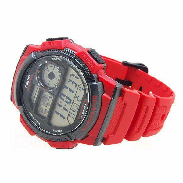 Casio AE-1000W-4A Red Resin Strap Watch for Men