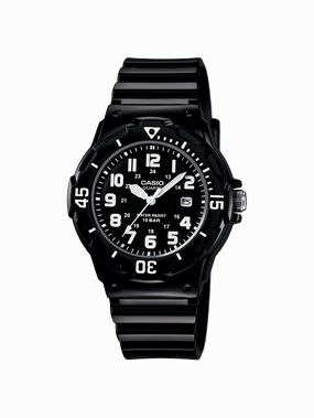 Casio Analog Black Resin Band Watch LRW200H-1B