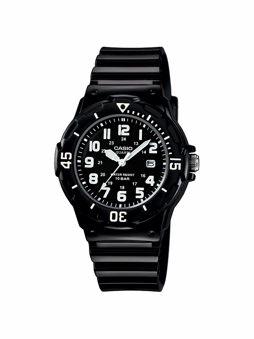 Casio Analog Black Resin Band Watch LRW200H-1B