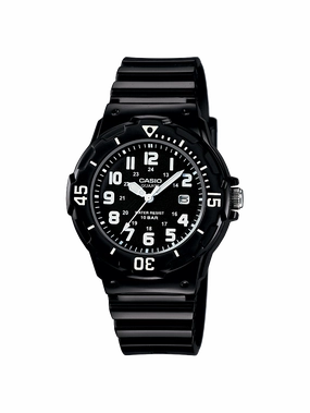 Casio Analog Black Resin Band Watch LRW200H-1B