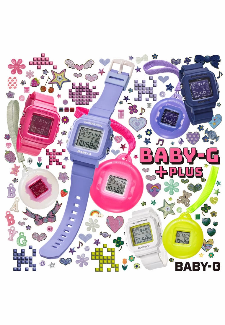 Casio Baby-g   PLUS Series BGD-10K-4DR Digital Rubber Strap Watch for Women