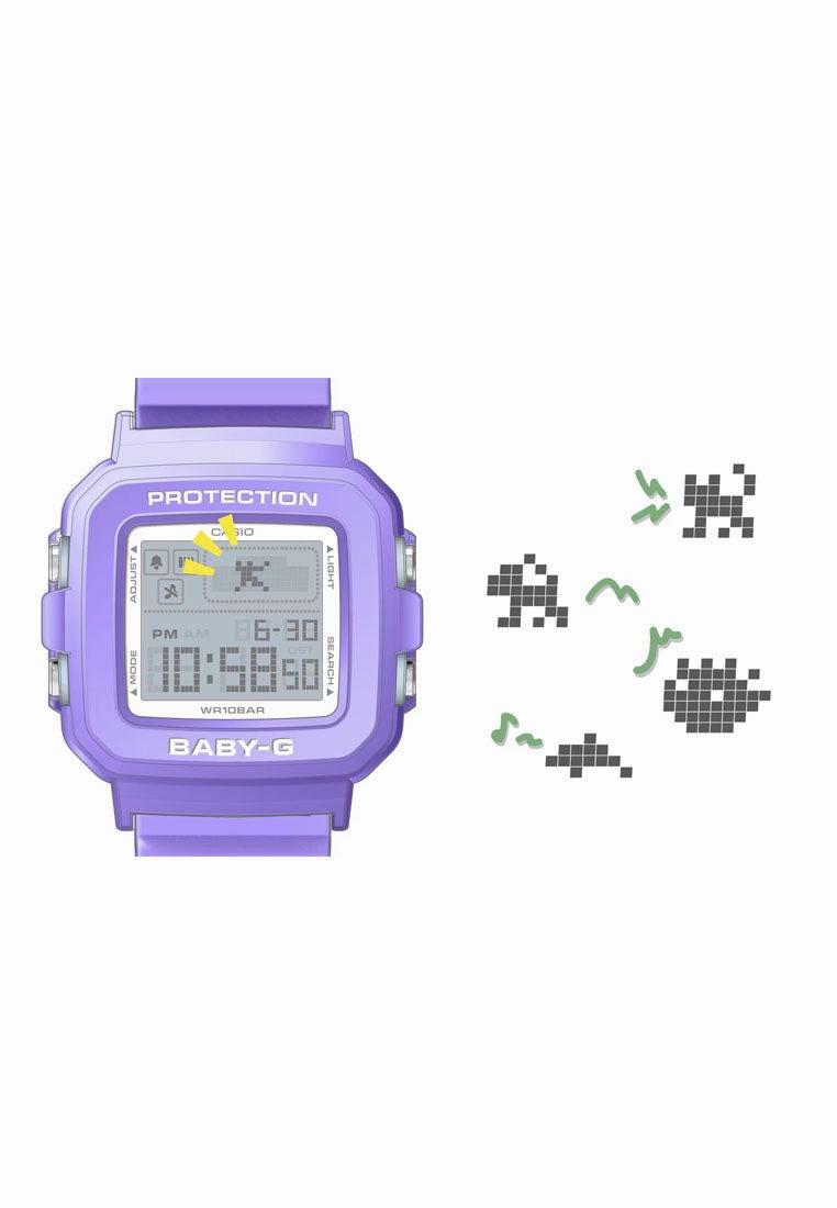 Casio Baby-g   PLUS Series BGD-10K-6DR Digital Rubber Strap Watch for Women