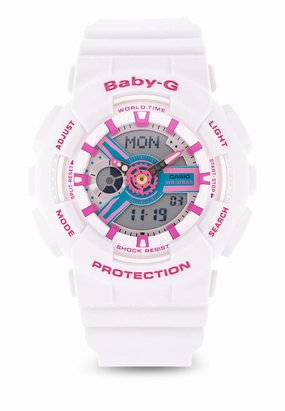 Casio Baby-g BA-110NR-8A Digital Analog Rubber Strap Watch For Women