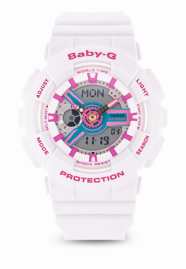Casio Baby-g BA-110NR-8A Digital Analog Rubber Strap Watch For Women