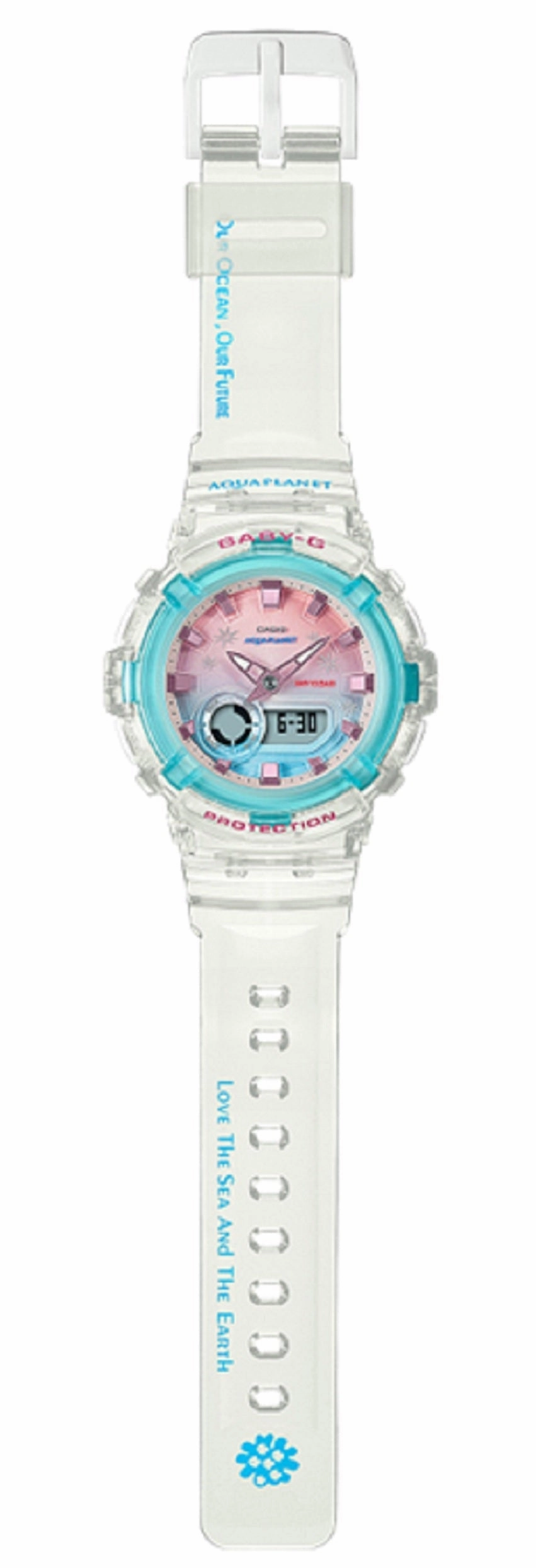 Casio Baby-g BGA-280AP-7A Digital Analog Rubber Strap Watch For Women