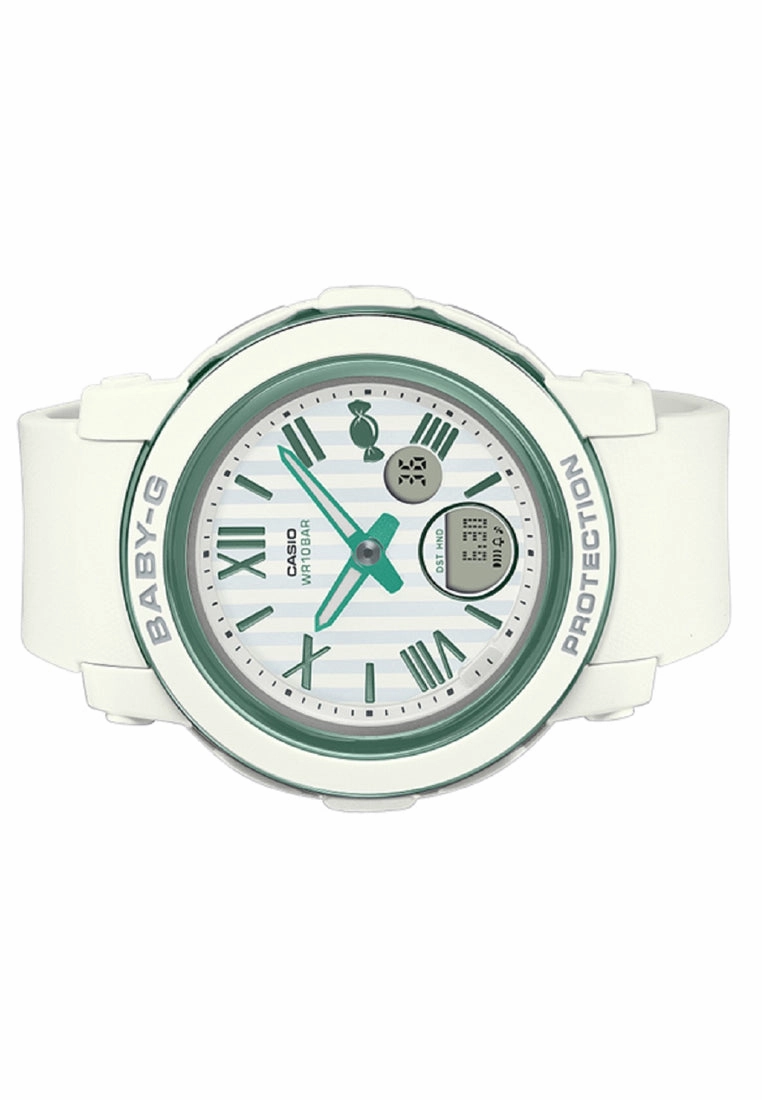 Casio Baby-g BGA-290SW-7A Digital Analog Rubber Strap Watch For Women