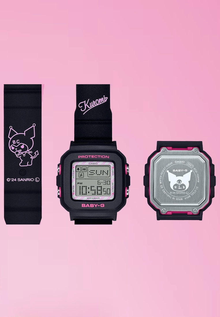 Casio Baby-g PLUS BGD-10KKM-1DR Kuromi Digital Rubber Band Watch For Women