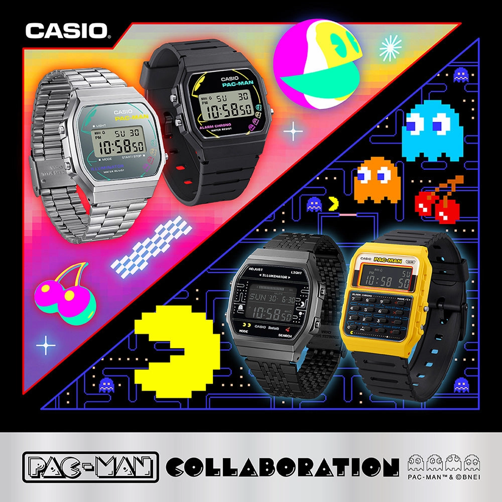 Casio CA53WPC-1B Pac-Man Collaboration