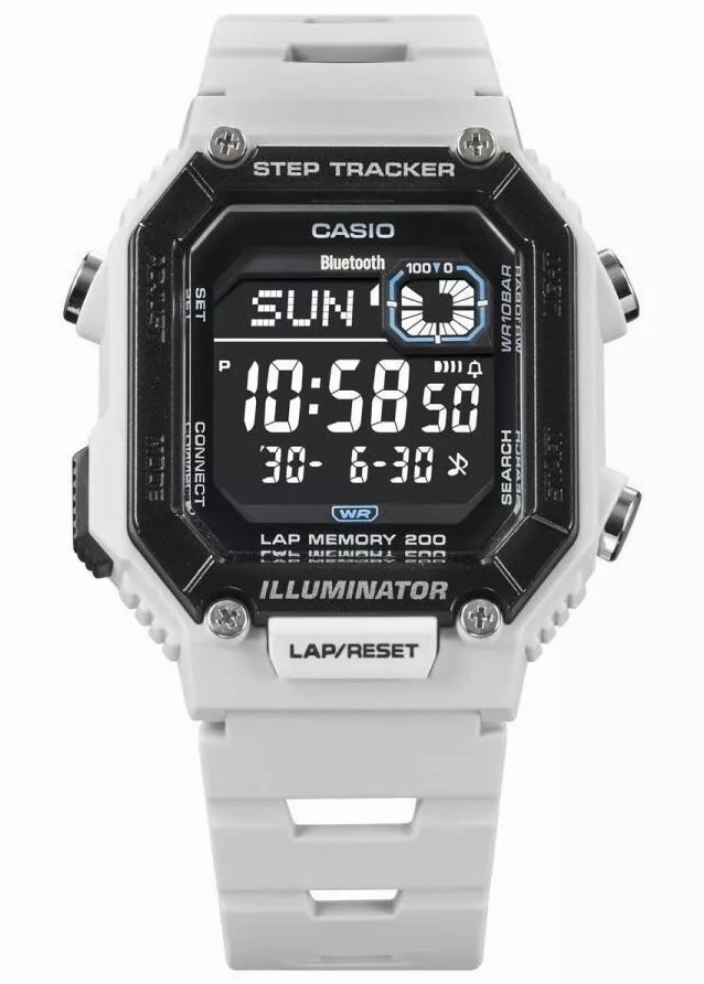 CASIO DIGITAL CONNECT BLUETOOTH STEP TRACKER GREY RESIN WSB1000-8B