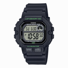 Casio Digital Sports Gear Black Resin Band Watch WS1400H-1A
