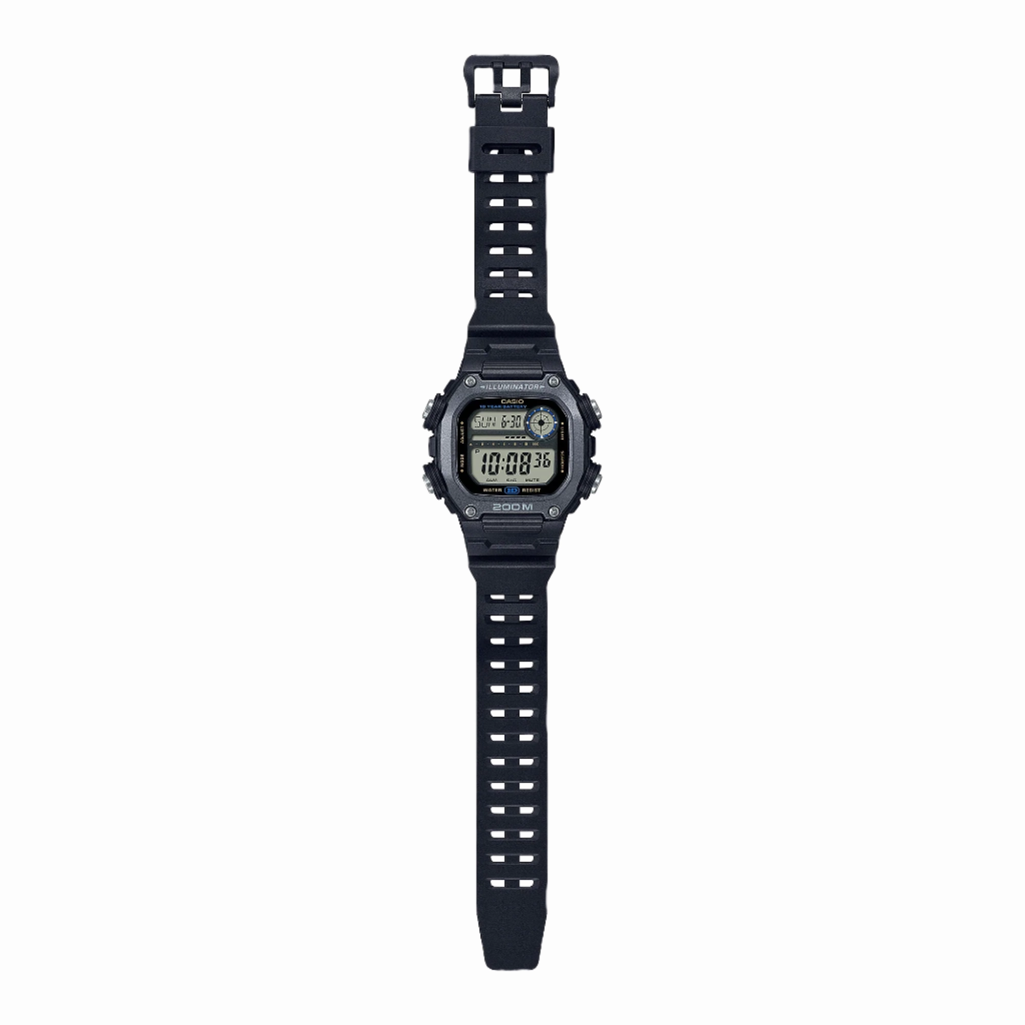 Casio Digital Sports Grey Dial Black Resin Band Watch DW291HX-1A