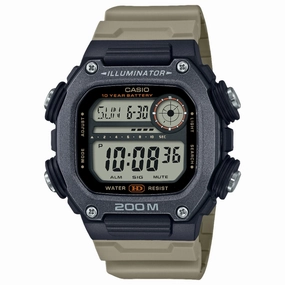 Casio Digital Sports Grey Dial Tan Resin Band Watch DW291HX-5A