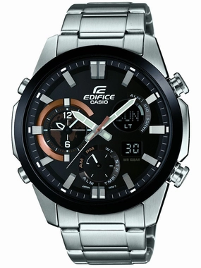 Casio Edifice Analog-Digital Dual Time Thermometer Mens Watch ERA500DB-1A