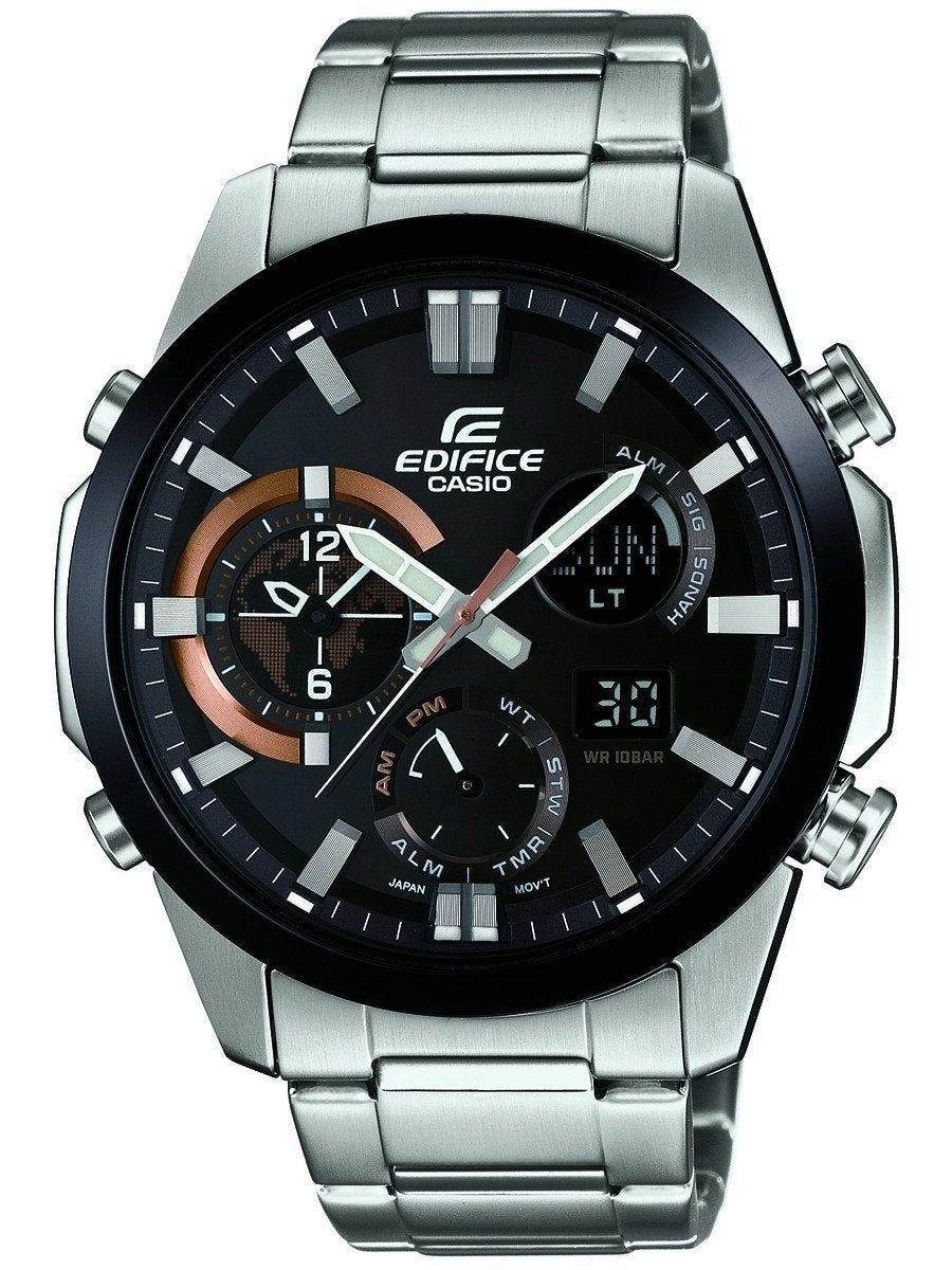 Casio Edifice Analog-Digital Dual Time Thermometer Mens Watch ERA500DB-1A