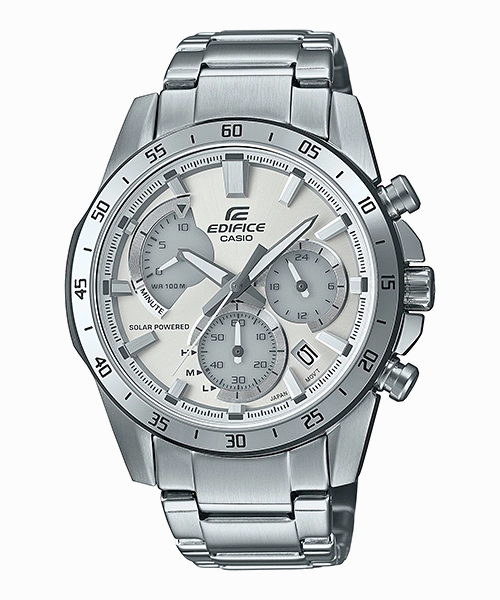 Casio Edifice Chronograph Solar Powered Silver Watch EQS930MD-8A