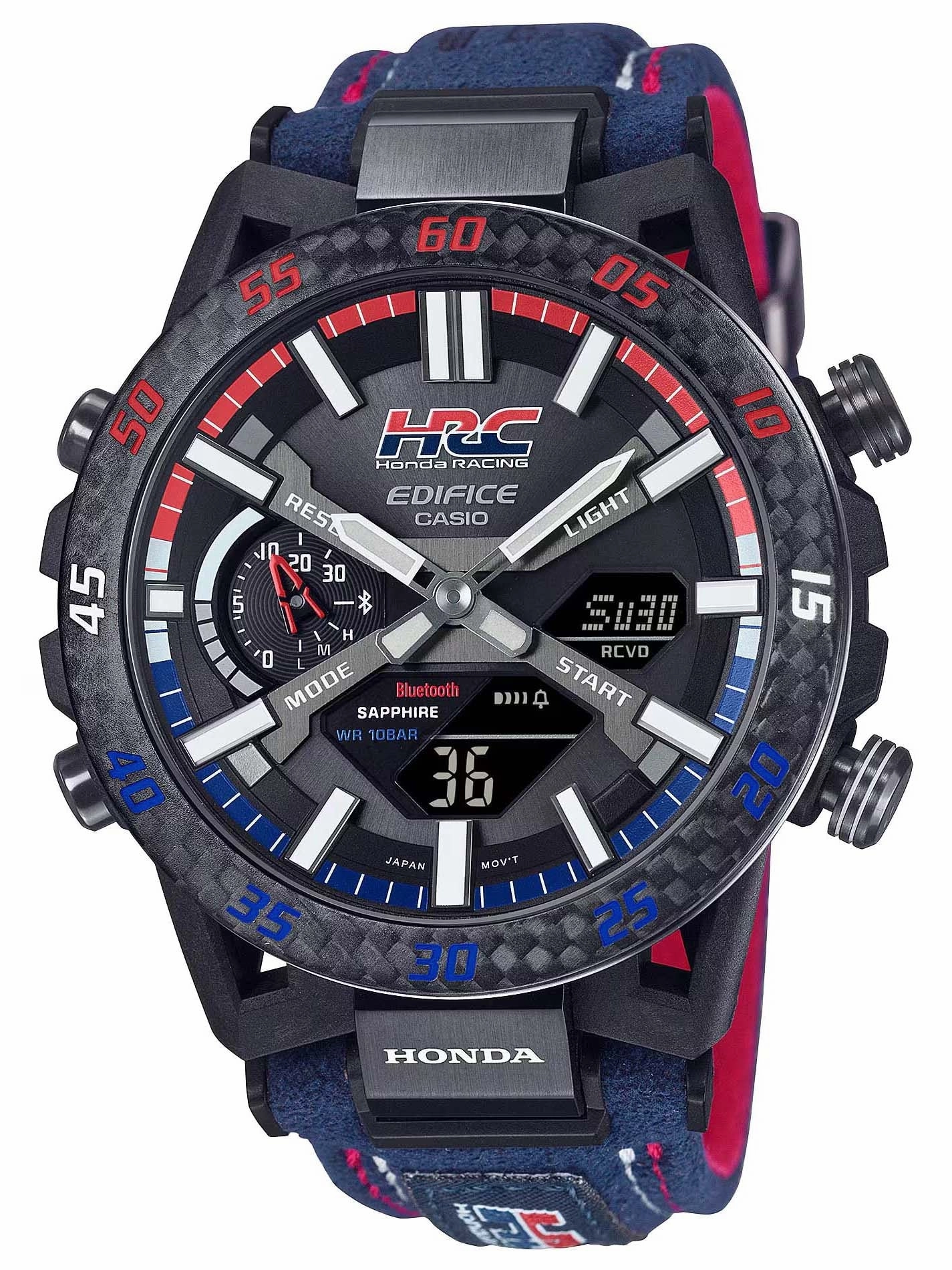 Casio Edifice HONDA RACING Tough Solar Bluetooth Mens Watch ECB2000HR-1A