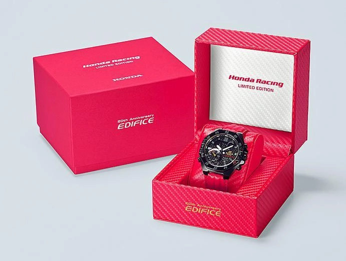 Casio Edifice Limited Edition Honda Racing 20th Anniversary Red Mens Watch ECB10HR-1A