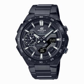Casio Edifice Windflow DUO Motor Sport Black Stainless Steel Watch ECB2200DC-1A