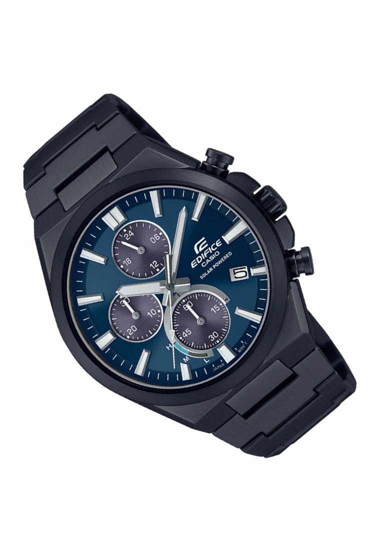 Casio EQS-950DC-2A Solar Powered Chronograph Stainless Steel Strap Watch for Men