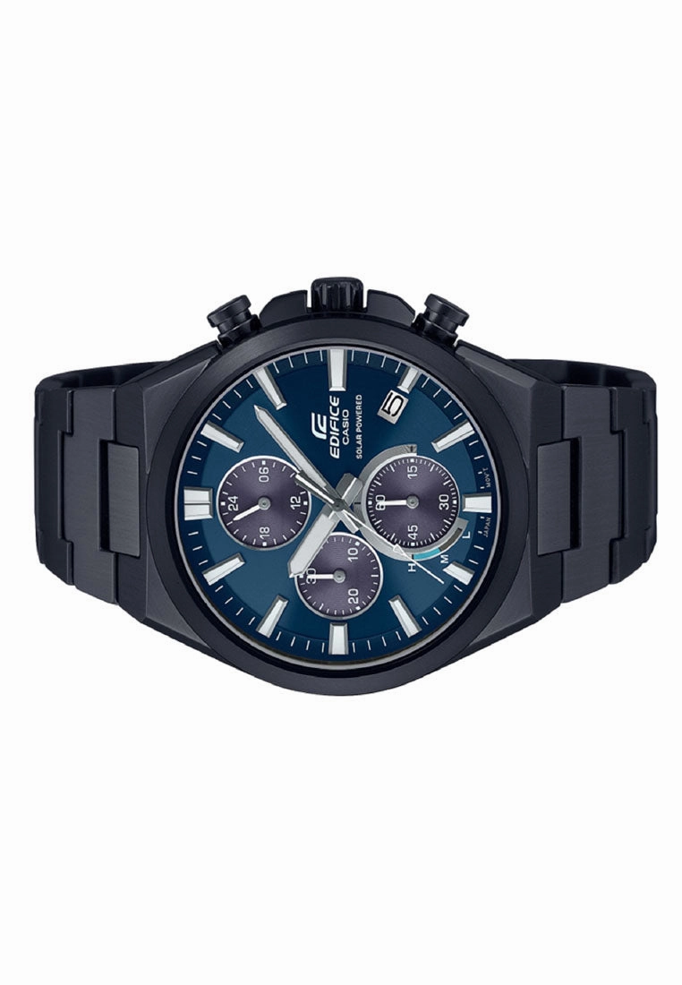 Casio EQS-950DC-2A Solar Powered Chronograph Stainless Steel Strap Watch for Men