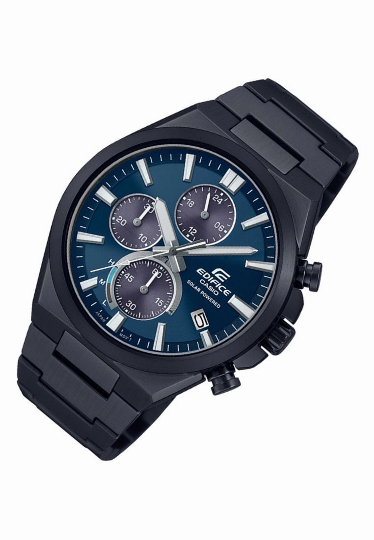 Casio EQS-950DC-2A Solar Powered Chronograph Stainless Steel Strap Watch for Men