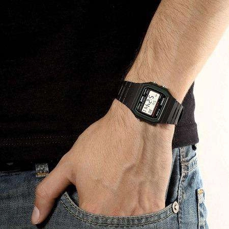 Casio F-91W-3DG Black Resin Strap Watch for Men and Women