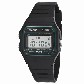 Casio F-91W-3DG Black Resin Strap Watch for Men and Women