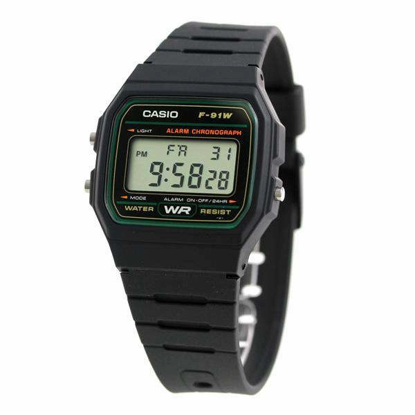 Casio F-91W-3DG Black Resin Strap Watch for Men and Women