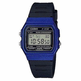 Casio F-91WM-2A Black Resin Strap Watch For Men and Women