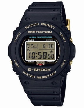 Casio G-Shock 35th Anniversary Original Watch - Black -Gold-tone Buckle -Digital