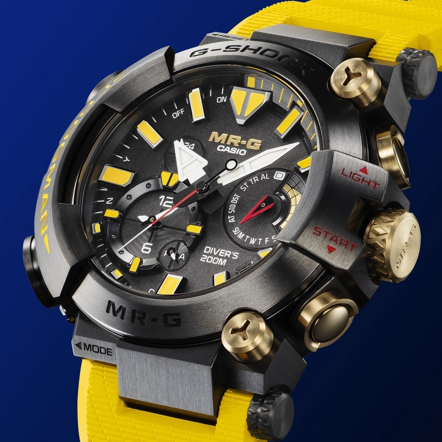 Casio G-SHOCK 40th anniversary remake of the FROGMAN 30th. The MR-G divers watch MRGBF1000E-1A9