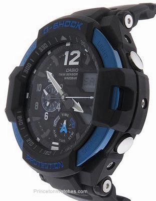 Casio G-Shock - Black Case - Blue Accents - Analog - Digital - World Time - 200m