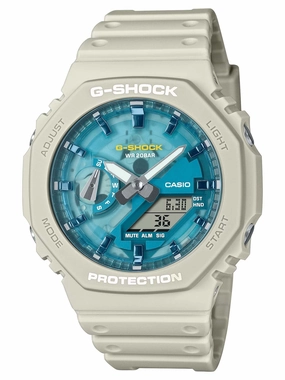 Casio G-Shock BLUE WATERS x DESERT SAND Ana-Digi Mens Watch GA2100AS-5A
