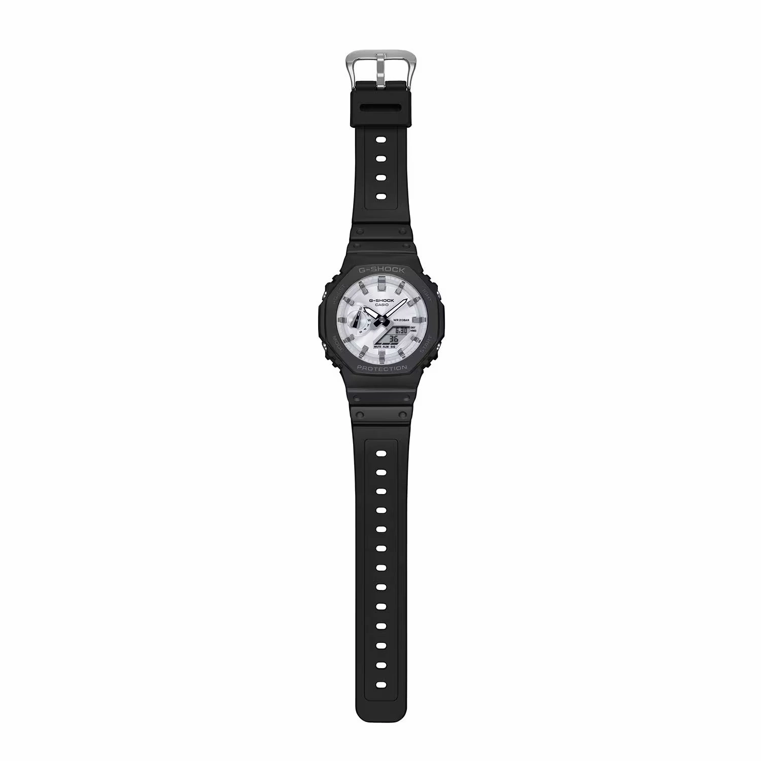 Casio G-Shock CARBON CORE Black/White Ana-Digi Mens Watch GA2100WD-1A