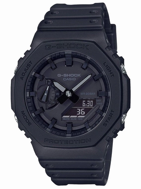 Casio G-Shock CARBON CORE Mens Ana-Digi All Black Mens Watch GA2100-1A1
