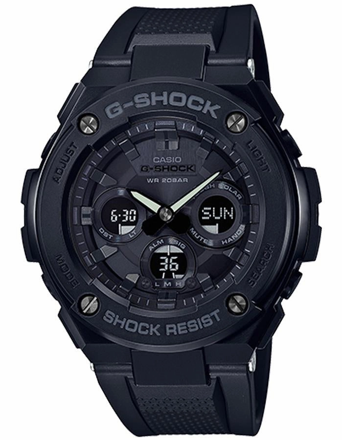 Casio G-Shock G-STEEL Mens - Solar - Digital/Analog - Black - 200M - LED Light