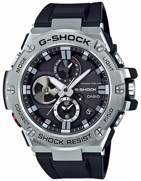 Casio G-Shock G-Steel Mens - Stainless Steel - 200M - Bluetooth - Silicone