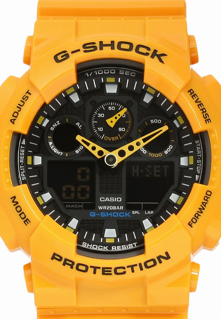 Casio G-Shock GA-100A-9ADR Bumblebee Digital Analog Watch For Men