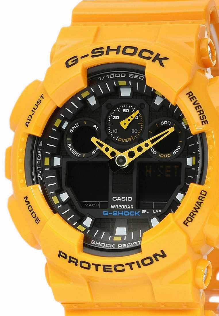 Casio G-Shock GA-100A-9ADR Bumblebee Digital Analog Watch For Men