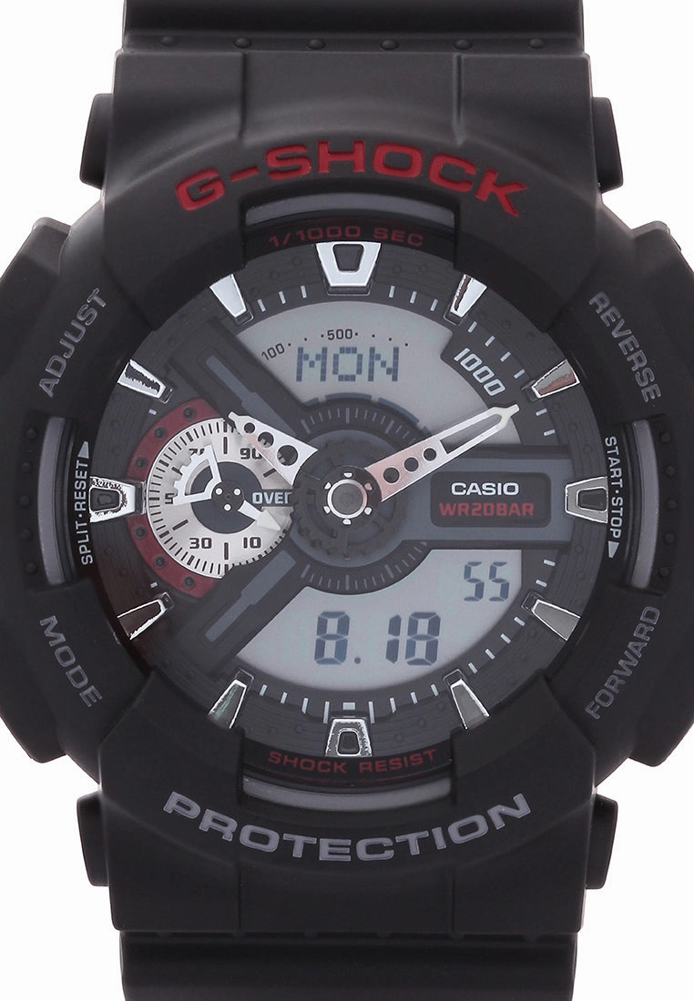 Casio G-shock GA-110-1ADR Digital Analog Rubber Strap Watch For Men