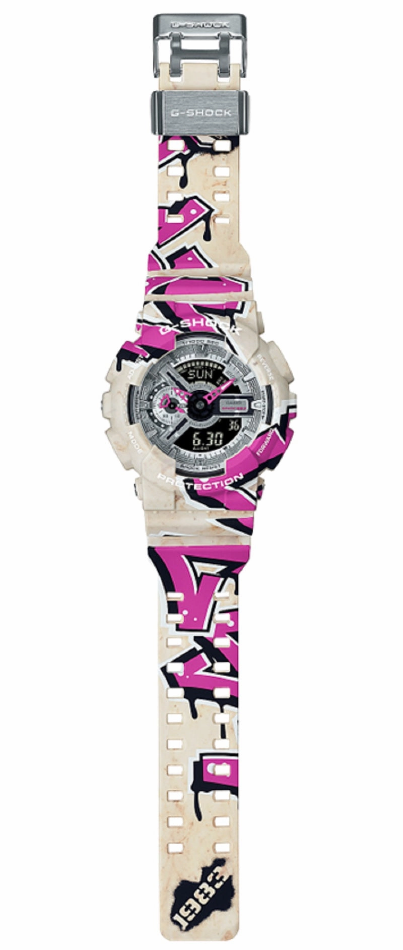 Casio G-shock GA-110SS-1A Digital Analog Rubber Strap Watch For Men