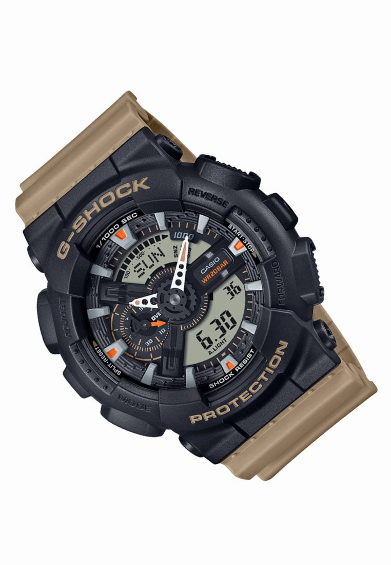 Casio G-shock GA-110TU-1A5 Digital Analog Rubber Strap Watch for Men