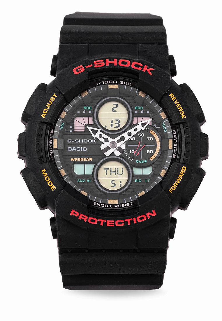 Casio G-shock GA-140-1A4 Digital Analog Rubber Strap Watch For Men