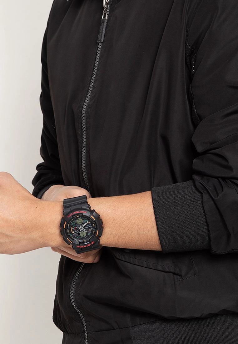 Casio G-shock GA-140-1A4 Digital Analog Rubber Strap Watch For Men