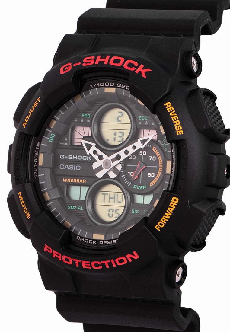 Casio G-shock GA-140-1A4 Digital Analog Rubber Strap Watch For Men