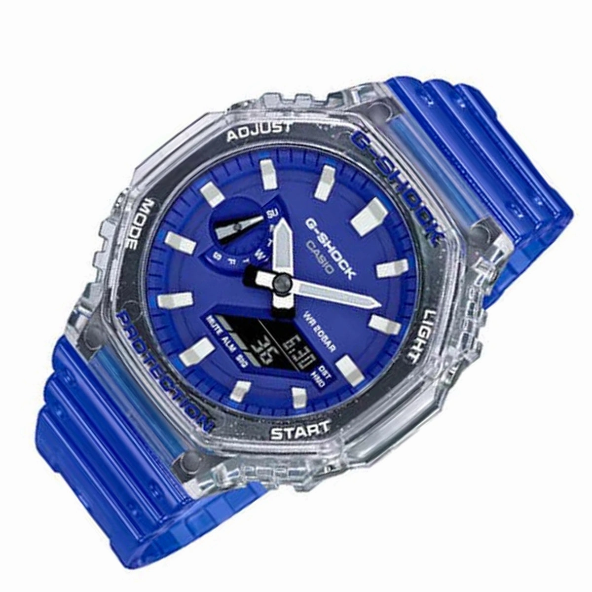 Casio G-shock GA-2100HC-2A Digital Analog Rubber Strap Watch For Men
